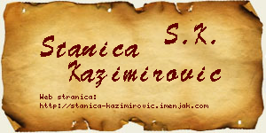 Stanica Kazimirović vizit kartica